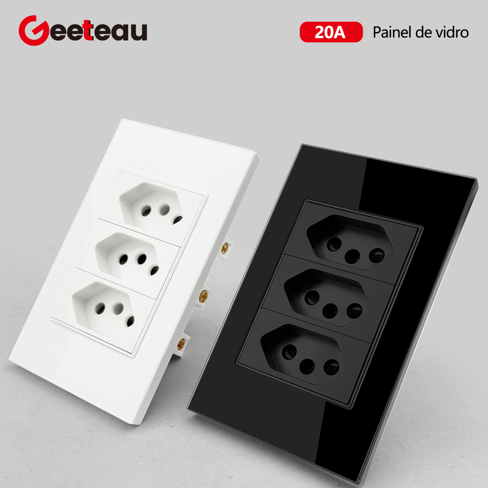 Home Improvement Outlet - Geeteau Brasilien Standard 20A Dreifach-Wandsteckdose Langlebiges