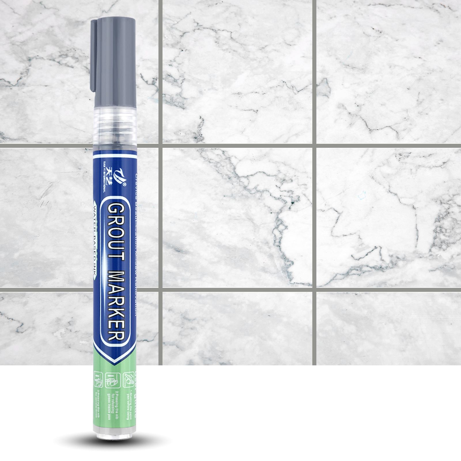 Tile Grout Repair - 12 Farben wasserdichte weiße Wandfliesen Markierung