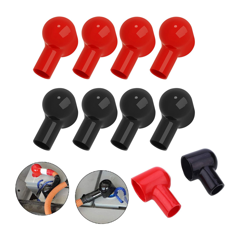 Wire Connector Cap - Batterieklemmen-Stiefel, isolierende Abdeckungen, rote/schwarze PVC-Kabelschuh-Schutzabdeckung, Kabelschuhkappen,