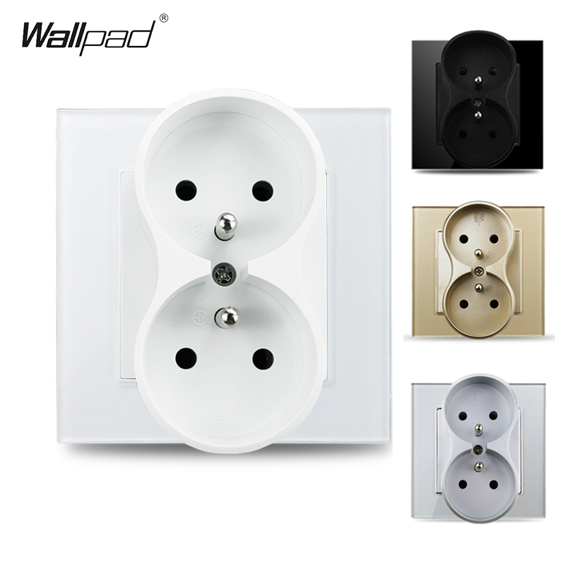 Home Improvement Outlet - EU-Standard Doppelsteckdosen Europa Dual-Netzsteckdosen 110-250V Weiß