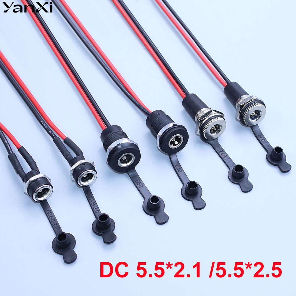 Wire Connector Cap - YanXi 5,5*2,1mm/5,5*2,5mm 18AWG DC-Strombuchse, Buchsenstecker für