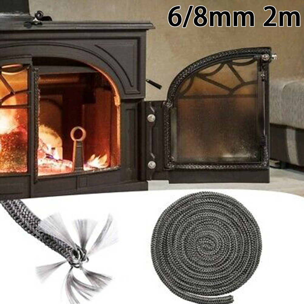 Home Improvement Stores - Schwarzes Herd-/Feuerseil, Holzofen, 6/8 mm, 2