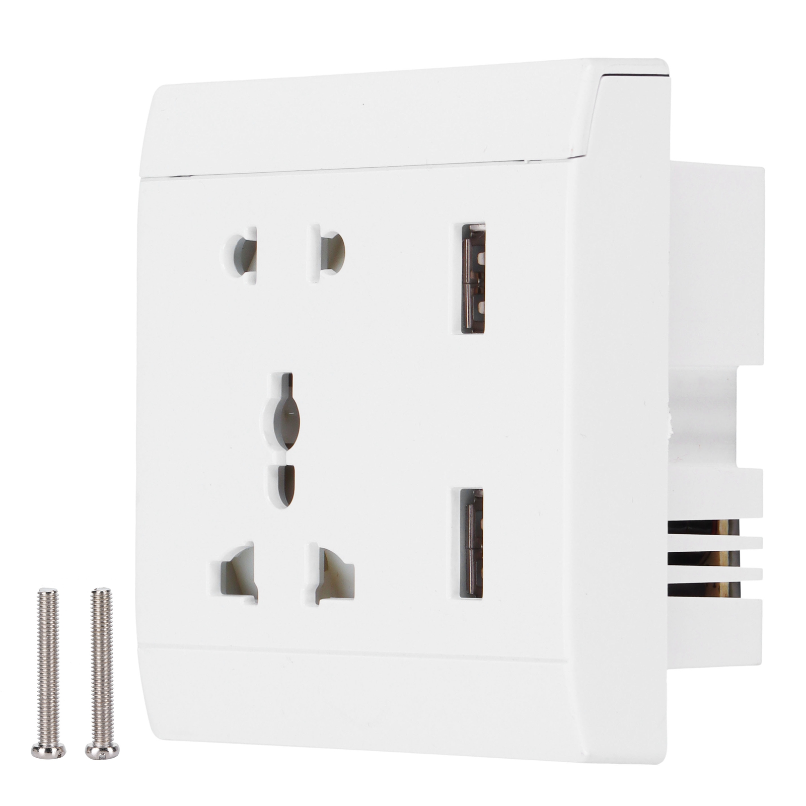 Home Improvement Outlet - 13A Multifunktionale Wandsteckdose mit 2 USB-Anschlüssen