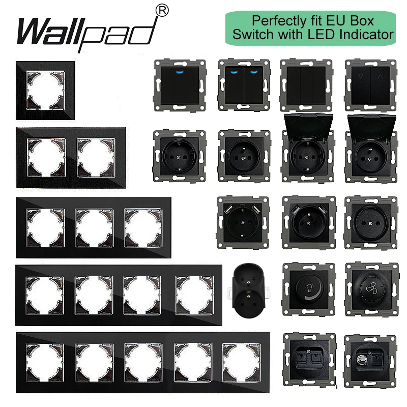 Schwarzes Glas Wallpad Steckdo – Home Improvement Outlet Bewertung und Preis