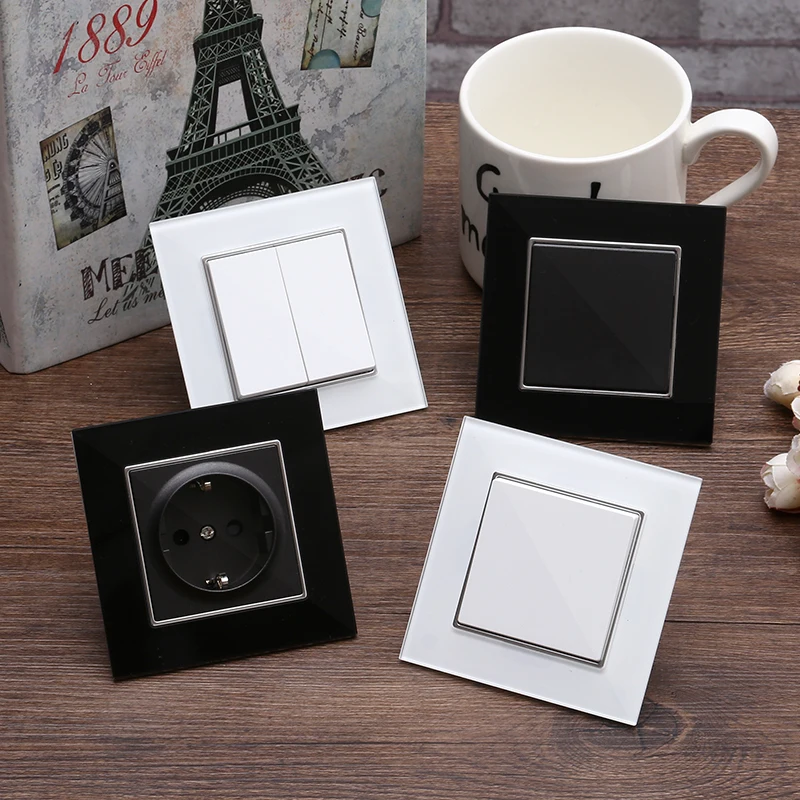 Schwarzes Glas Wallpad Steckdo – Home Improvement Outlet Bewertung und Preis